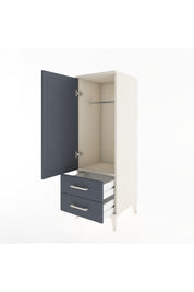 Hyperion Dolap Tek Raflı 2 Çekmeceli Tek Askılı 44x44x134 - S49M071V2B