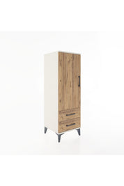 Hyperion Dolap Tek Raflı 2 Çekmeceli Tek Askılı 44x44x134 - S49M071V3B
