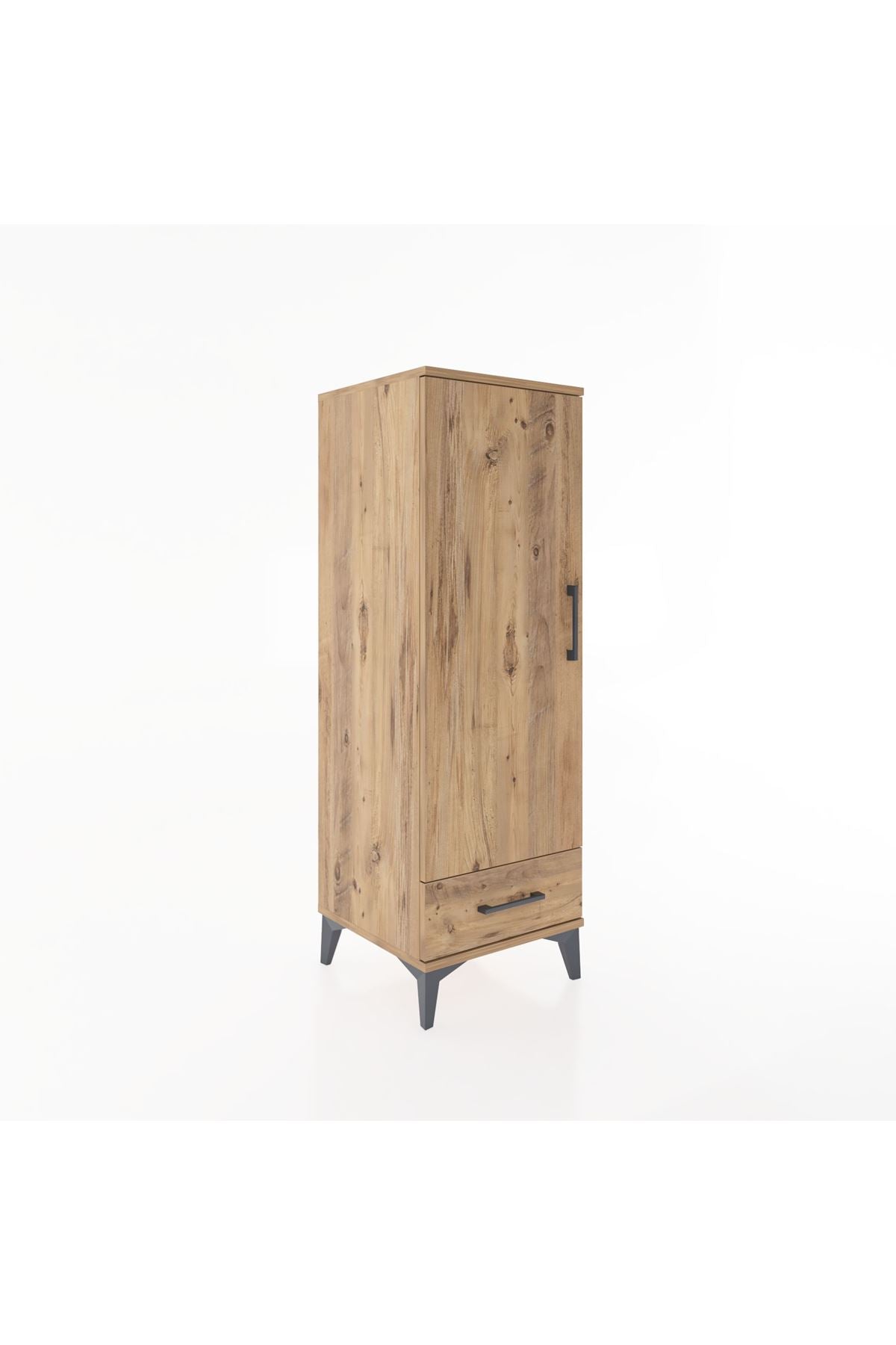 Hyperion Dolap Tek Raflı Tek Çekmeceli Tek Askılı 44x44x134 - S49M072V9B