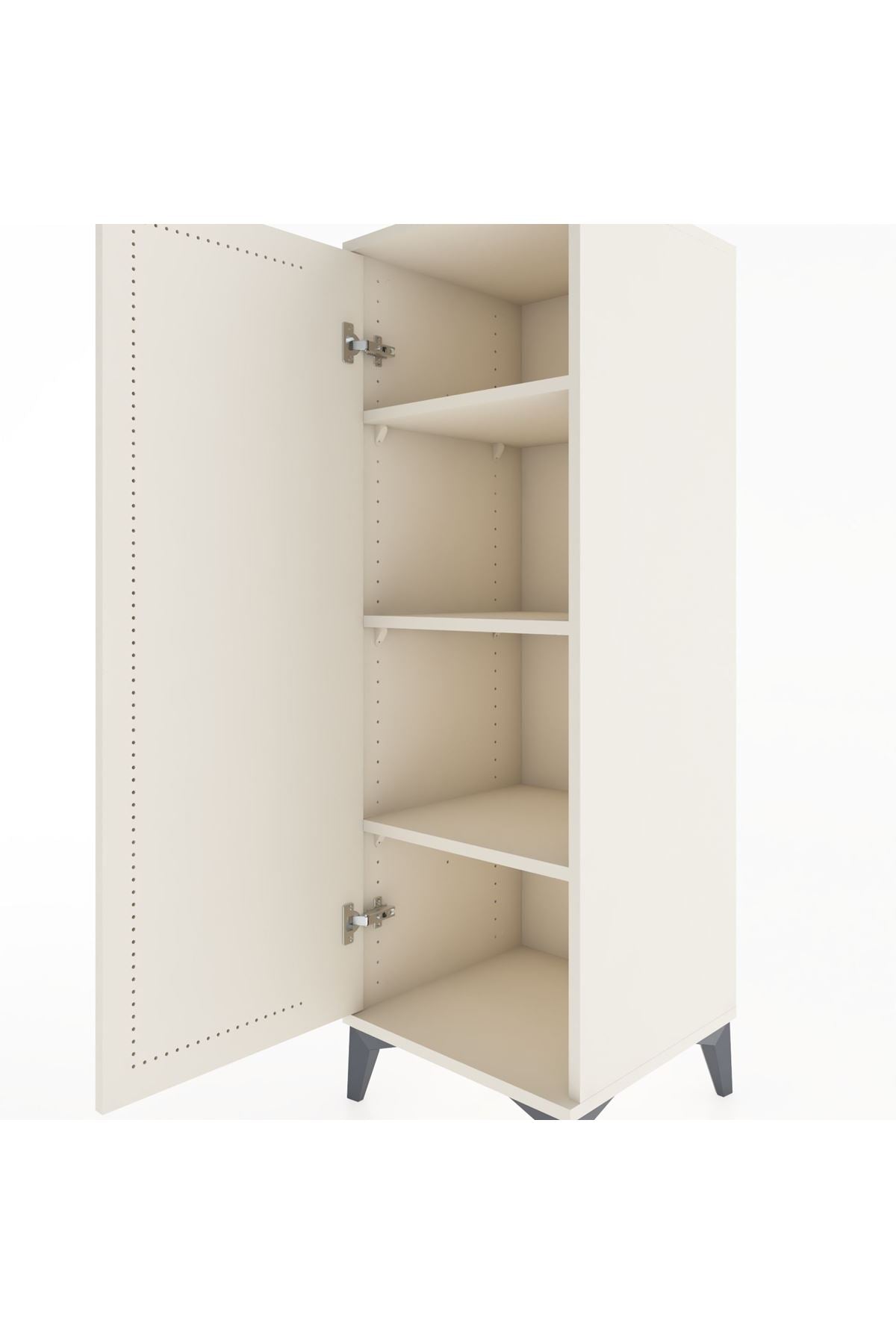 Hyperion Dolap 3 Raflı Tek Kapaklı 44x44x134 - S49M073V1B