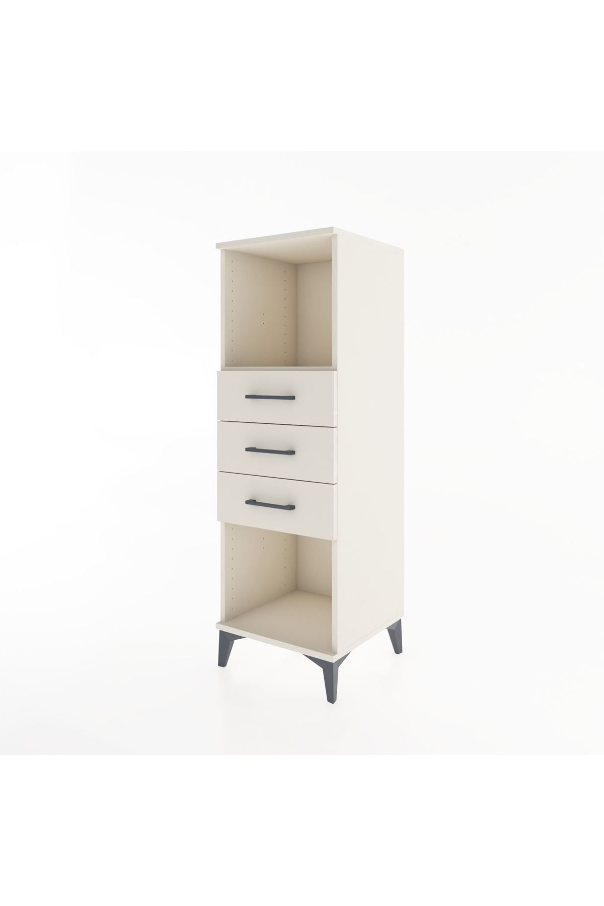 Hyperion Dolap Tek Raflı 3 Çekmeceli 44x44x134 - S49M074V1B