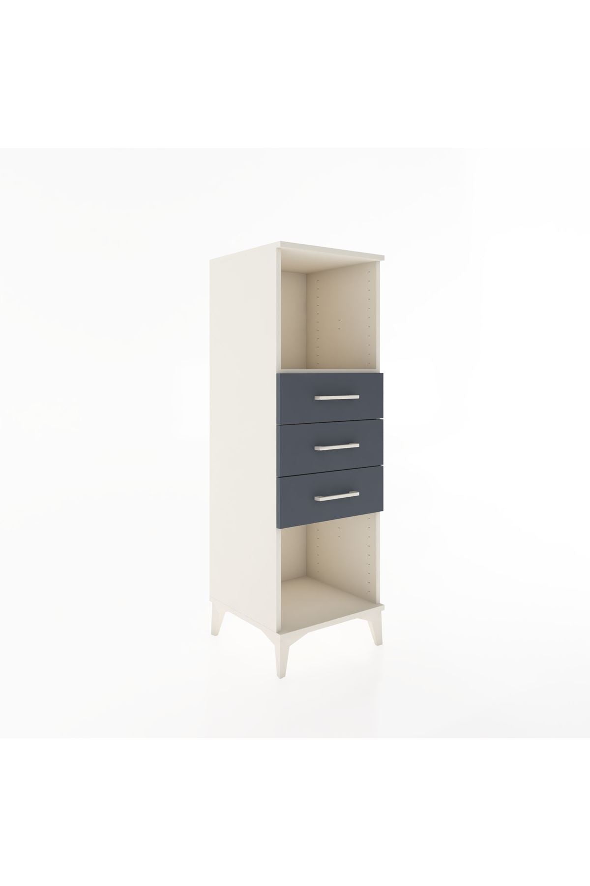 Hyperion Dolap Tek Raflı 3 Çekmeceli 44x44x134 - S49M074V2B
