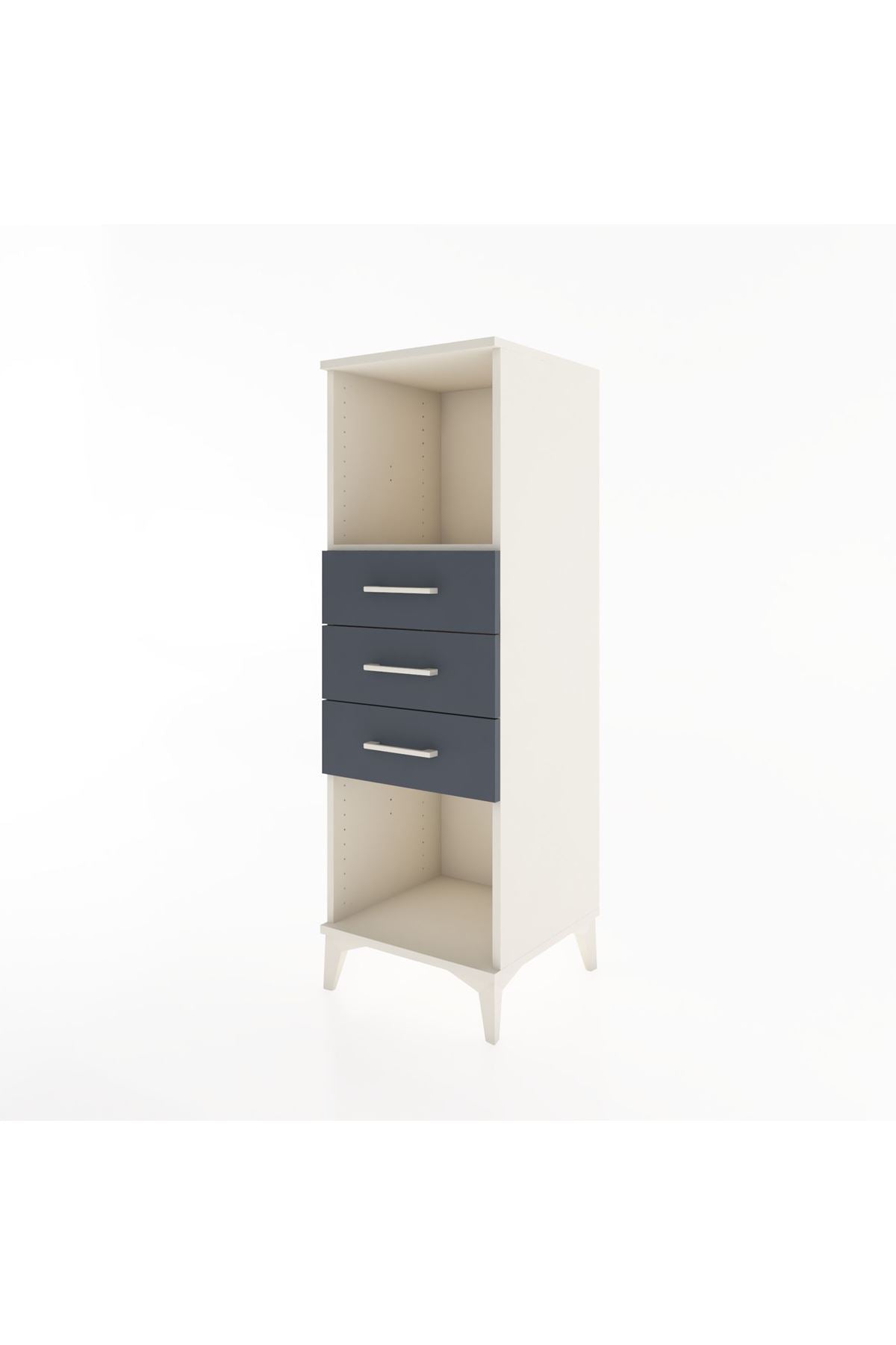 Hyperion Dolap Tek Raflı 3 Çekmeceli 44x44x134 - S49M074V2B