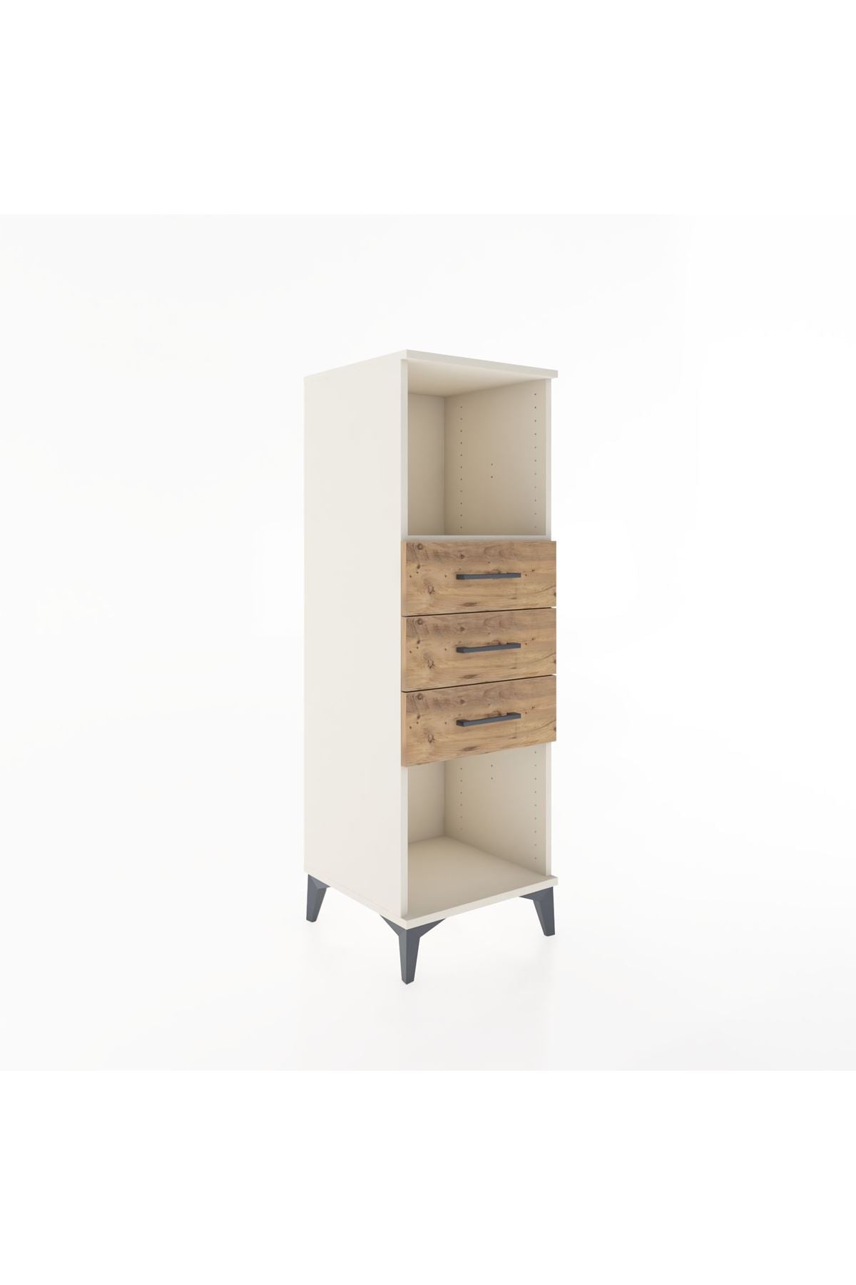 Hyperion Dolap Tek Raflı 3 Çekmeceli 44x44x134 - S49M074V3B