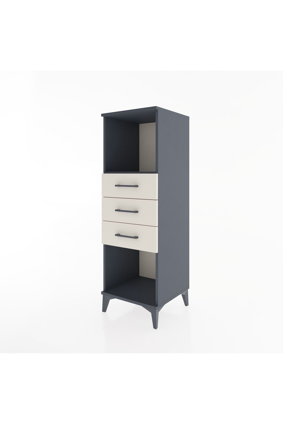 Hyperion Dolap Tek Raflı 3 Çekmeceli 44x44x134 - S49M074V4B