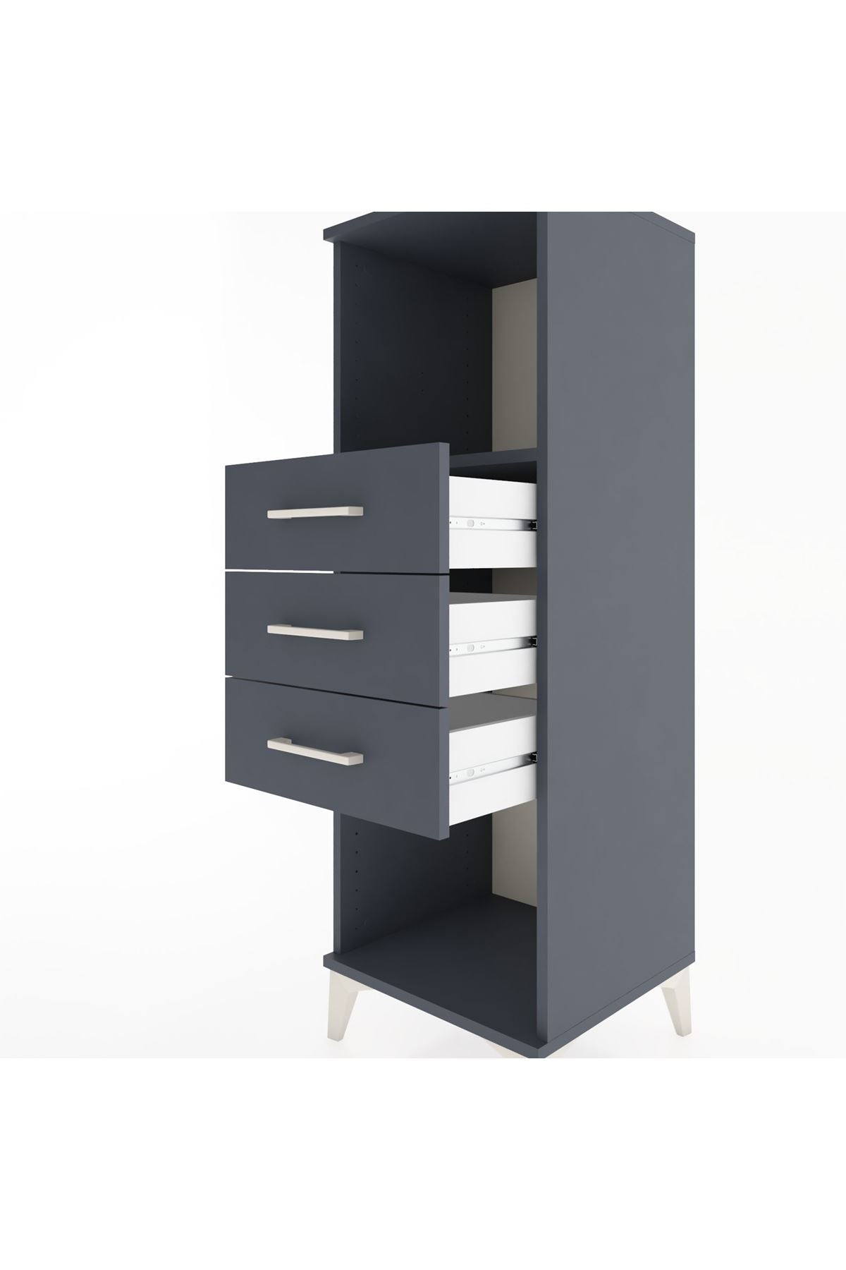 Hyperion Dolap Tek Raflı 3 Çekmeceli 44x44x134 - S49M074V5B