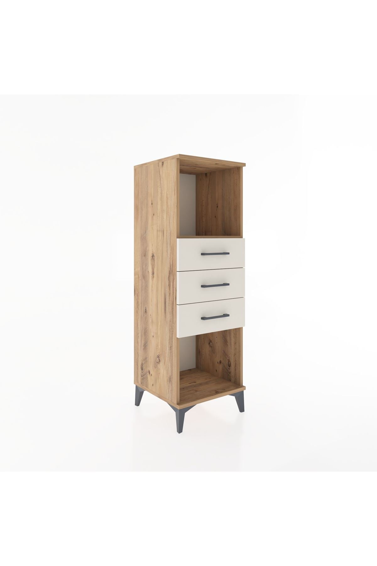 Hyperion Dolap Tek Raflı 3 Çekmeceli 44x44x134 - S49M074V7B