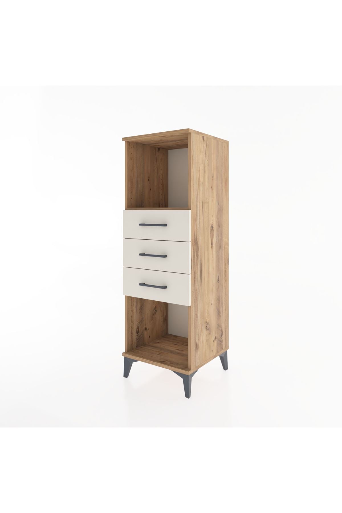 Hyperion Dolap Tek Raflı 3 Çekmeceli 44x44x134 - S49M074V7B