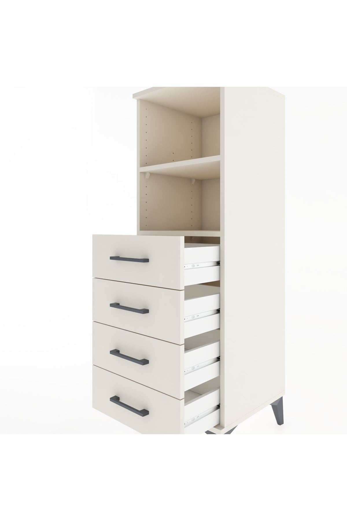 Hyperion Dolap 2 Raflı 4 Çekmeceli 44x44x134 - S49M076V1B