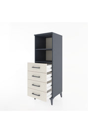 Hyperion Dolap 2 Raflı 4 Çekmeceli 44x44x134 - S49M076V4B