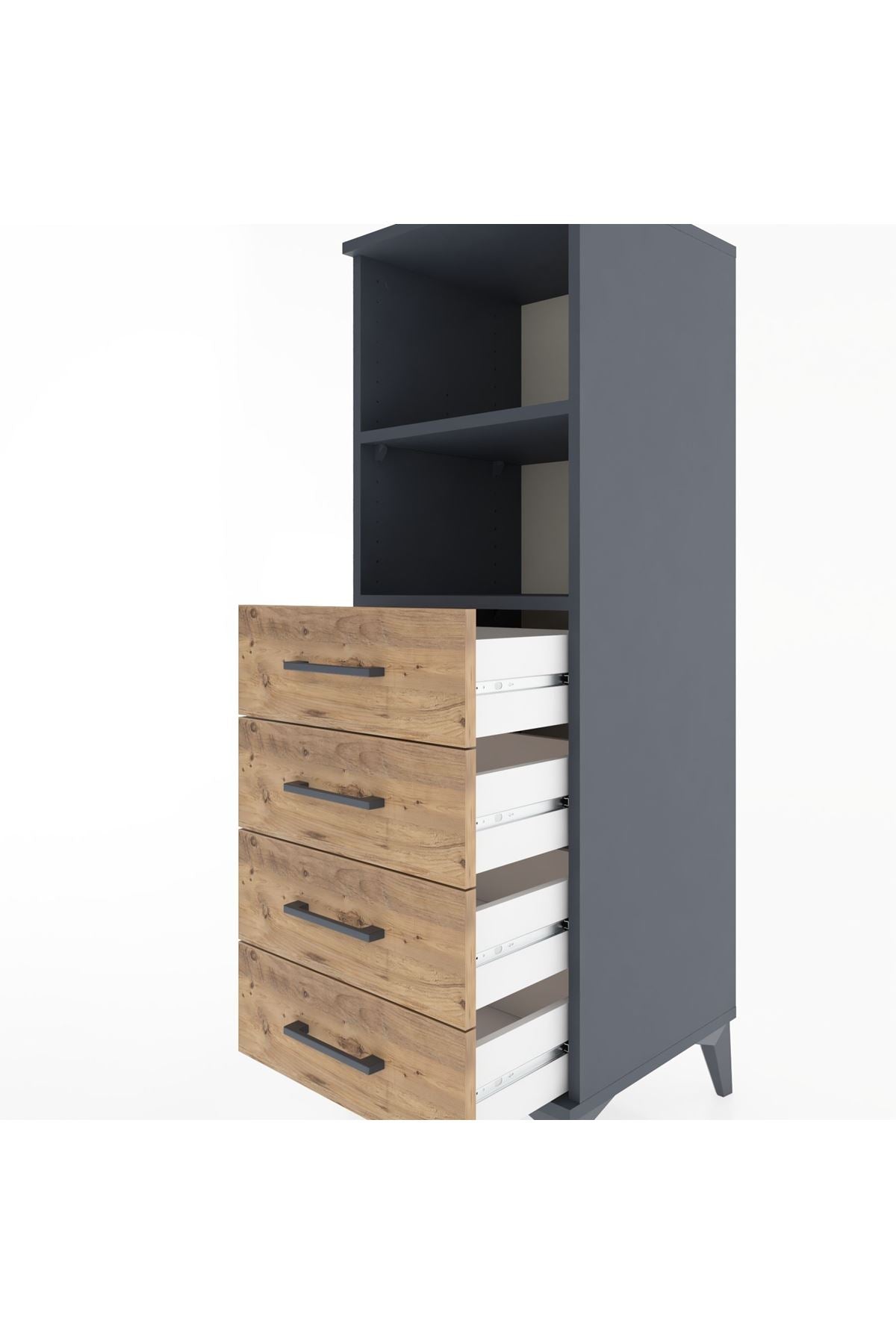 Hyperion Dolap 2 Raflı 4 Çekmeceli 44x44x134 - S49M076V6B