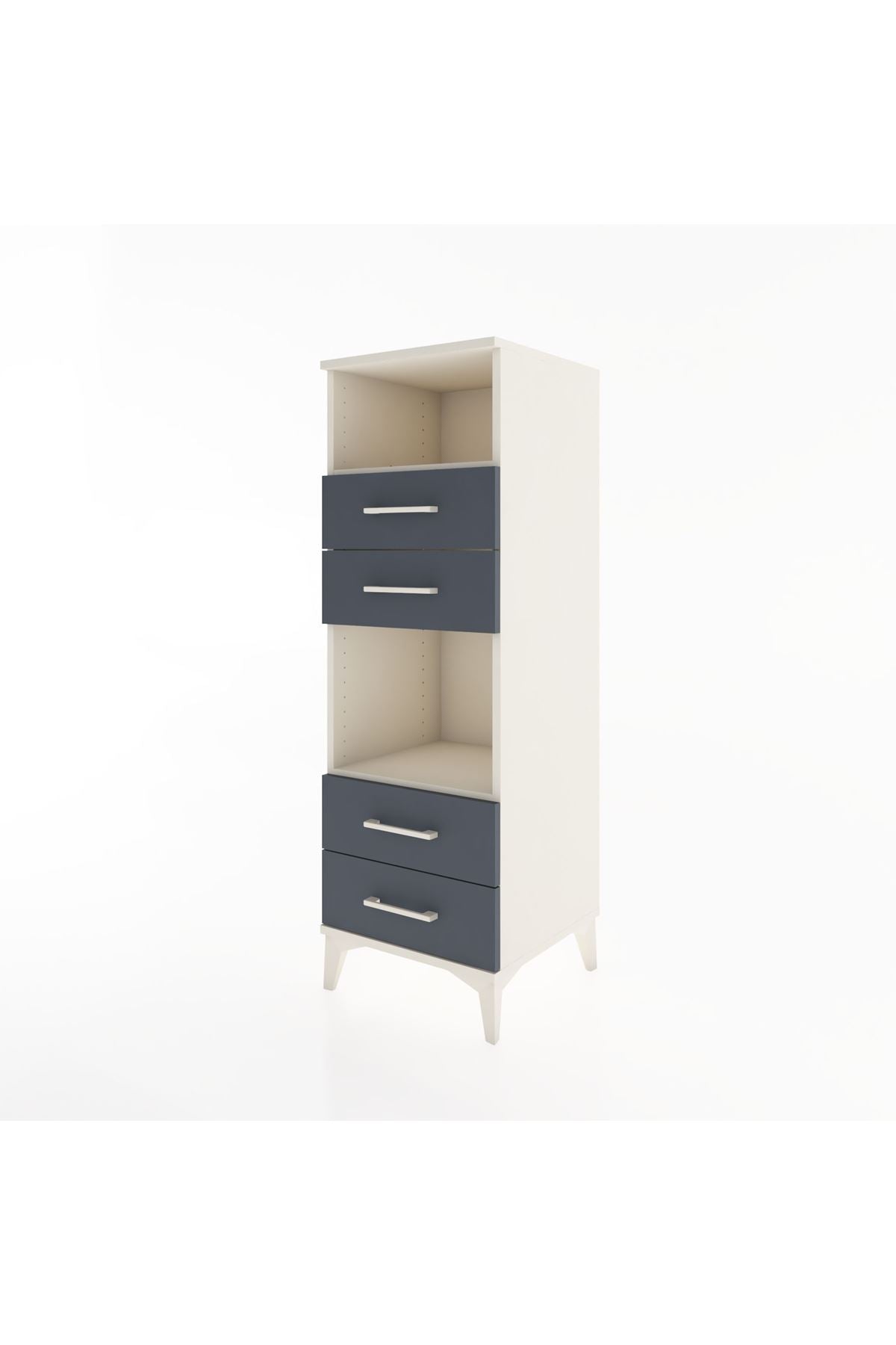 Hyperion Dolap 2 Raflı 4 Çekmeceli 44x44x134 - S49M077V2B