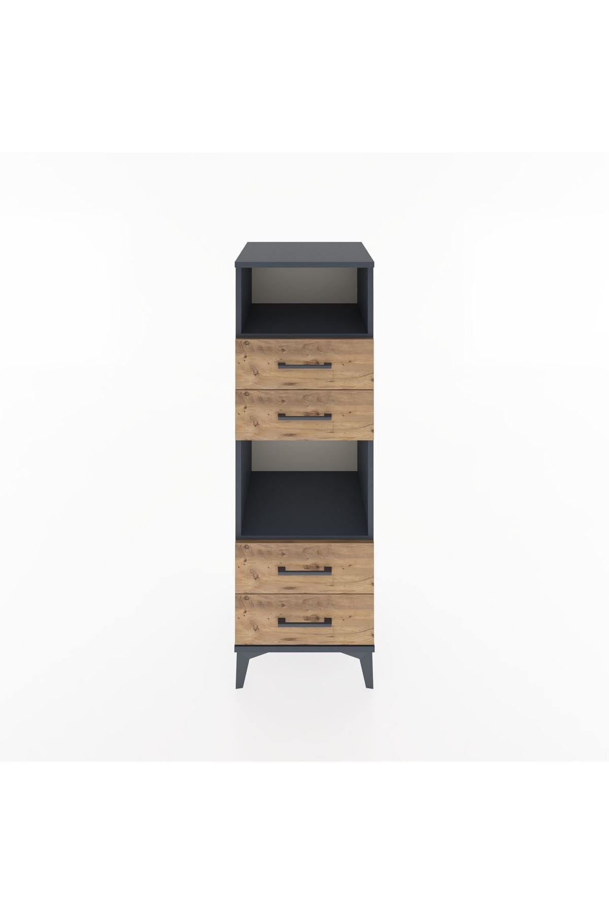 Hyperion Dolap 2 Raflı 4 Çekmeceli 44x44x134 - S49M077V6B