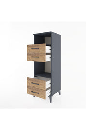 Hyperion Dolap 2 Raflı 4 Çekmeceli 44x44x134 - S49M077V6B