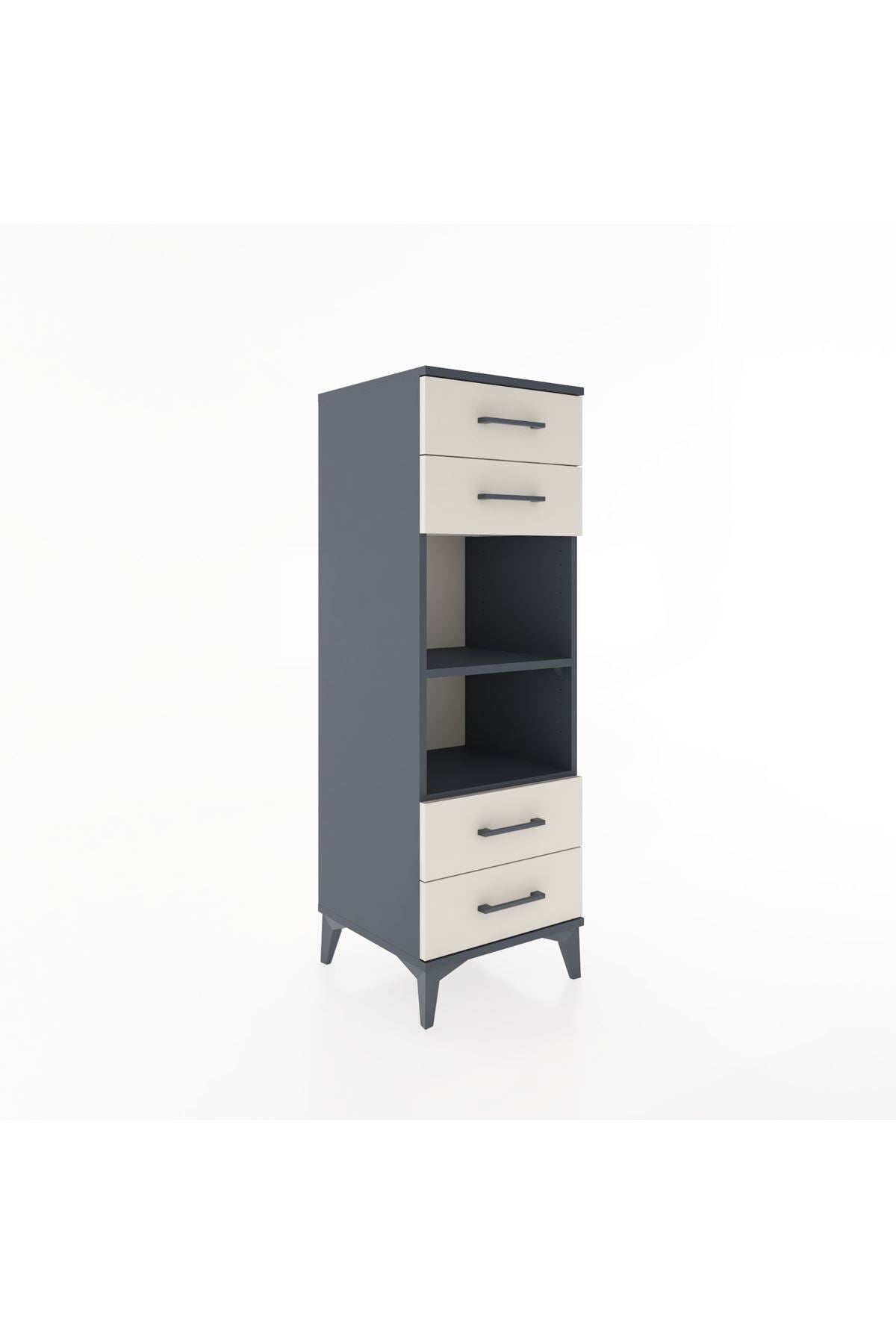 Hyperion Dolap 2 Raflı 4 Çekmeceli 44x44x134 - S49M078V4B