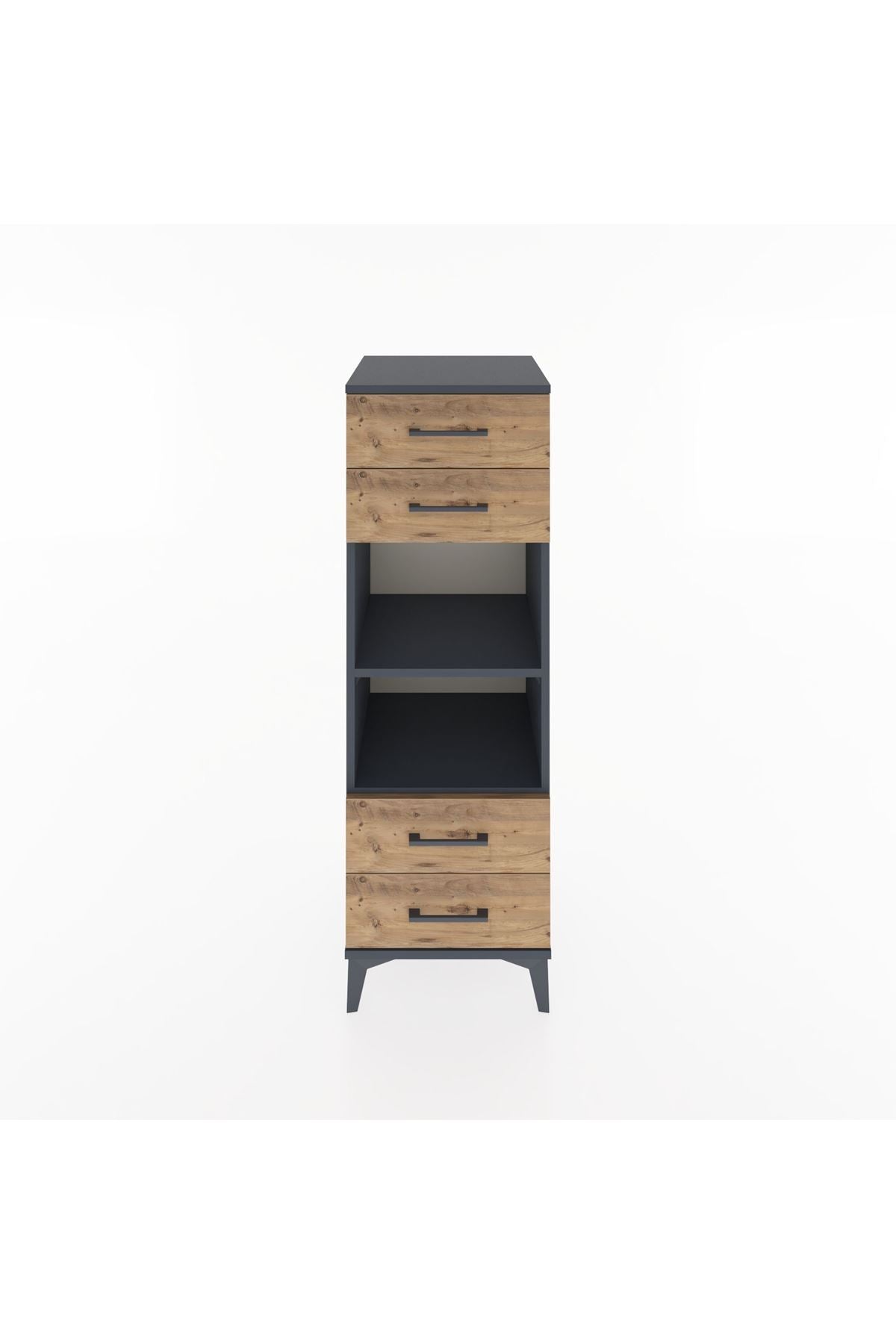 Hyperion Dolap 2 Raflı 4 Çekmeceli 44x44x134 - S49M078V6B