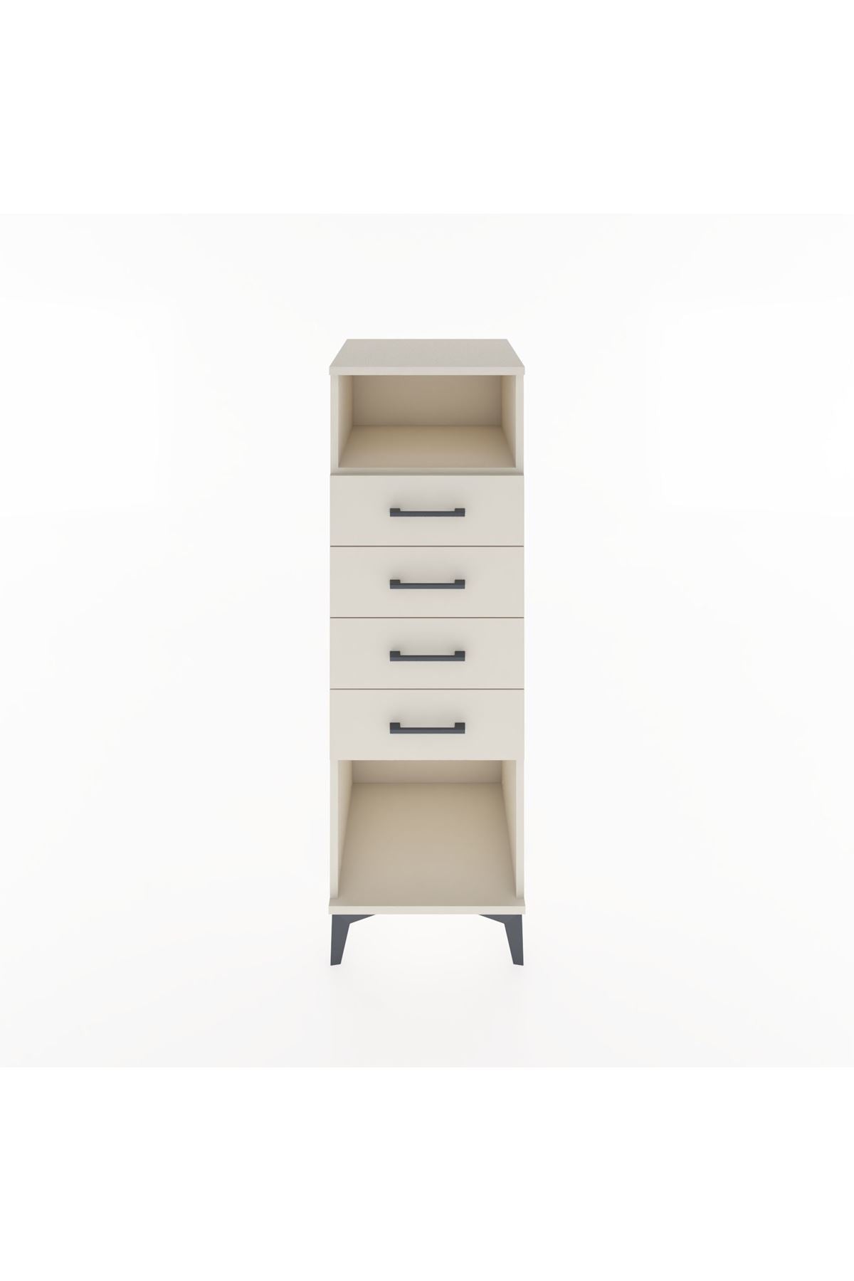 Hyperion Dolap Tek Raflı 4 Çekmeceli 44x44x134 - S49M079V1B