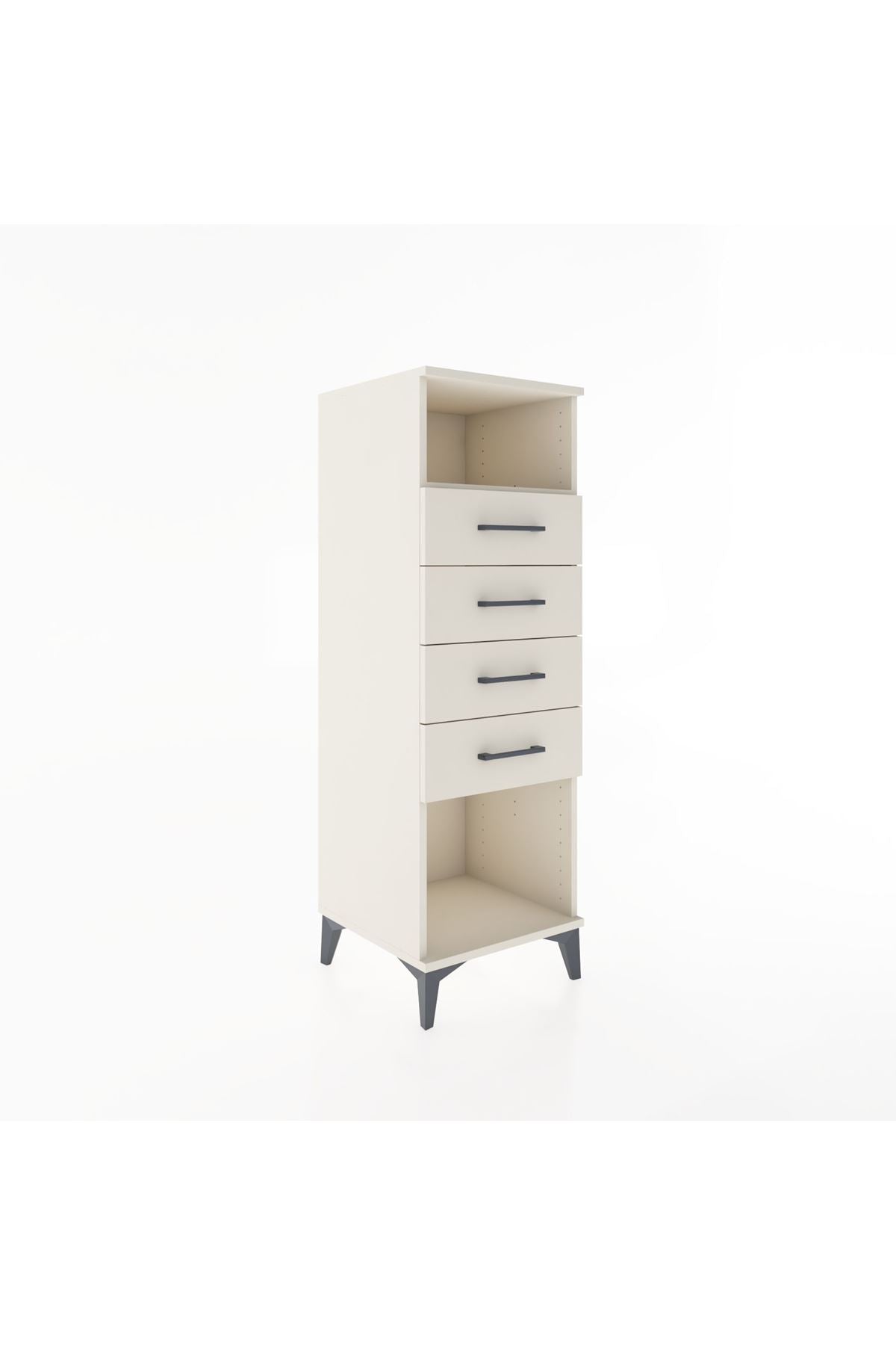 Hyperion Dolap Tek Raflı 4 Çekmeceli 44x44x134 - S49M079V1B