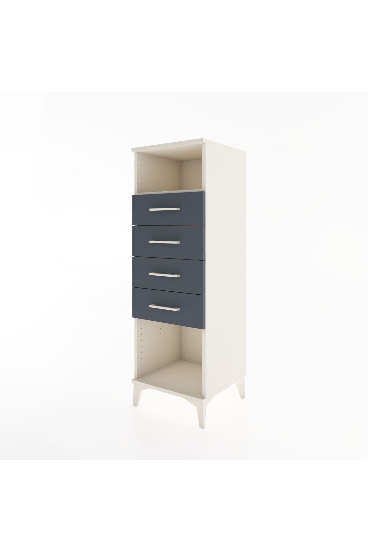 Hyperion Dolap Tek Raflı 4 Çekmeceli 44x44x134 - S49M079V2B