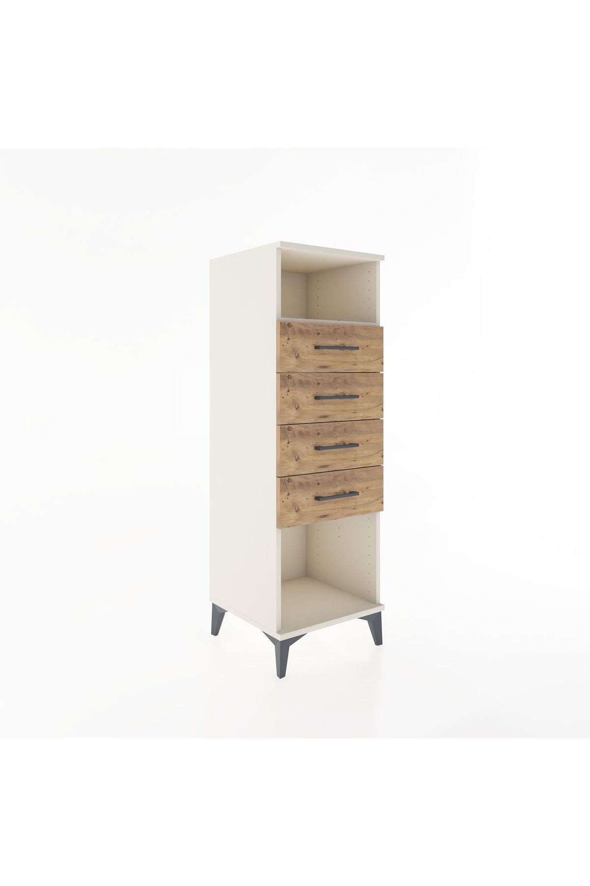 Hyperion Dolap Tek Raflı 4 Çekmeceli 44x44x134 - S49M079V3B