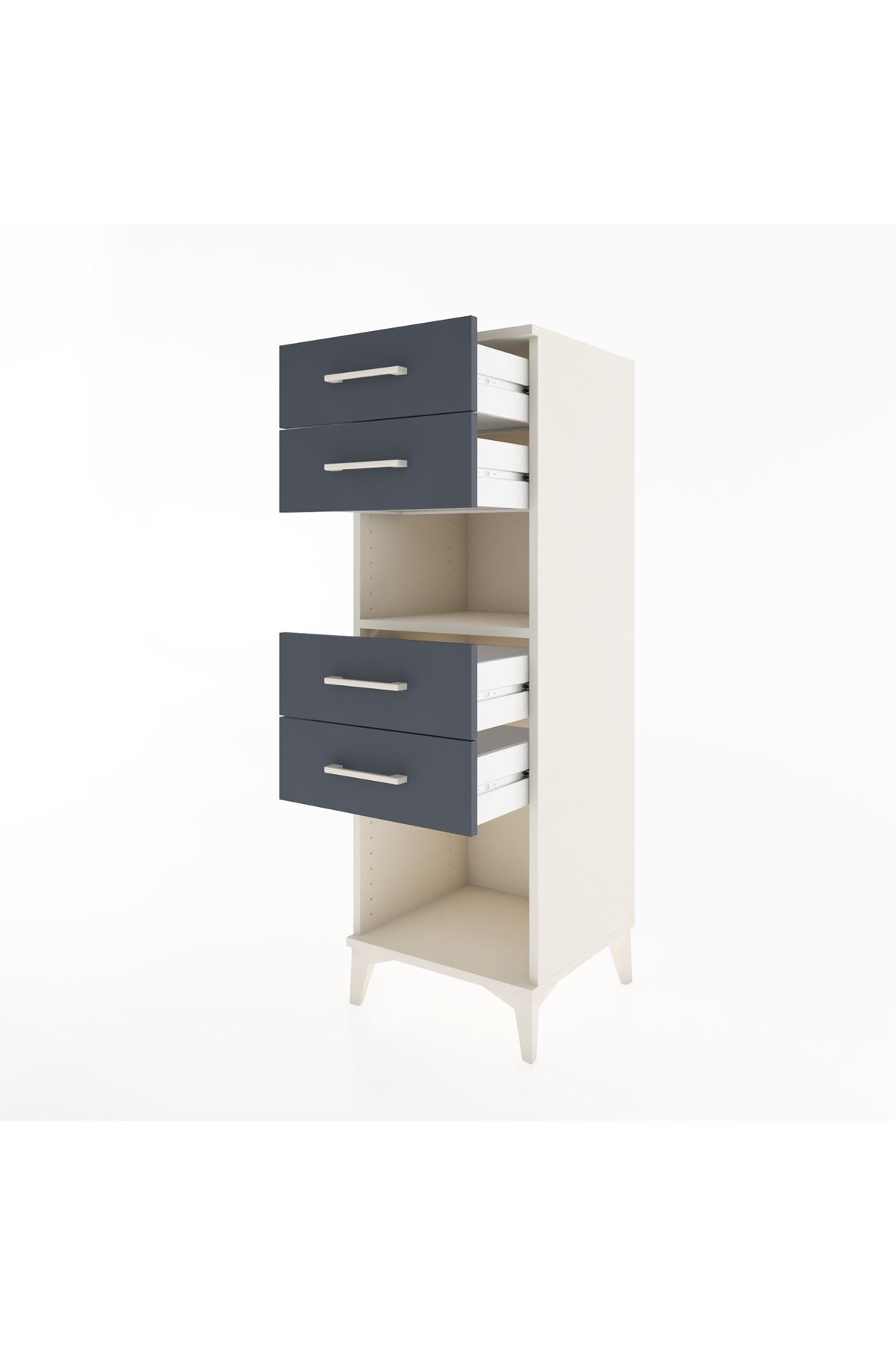 Hyperion Dolap Tek Raflı 4 Çekmeceli 44x44x134 - S49M080V2B