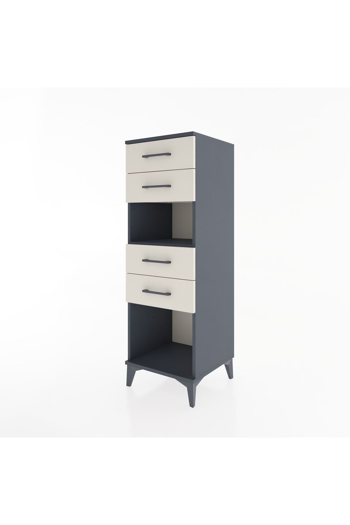 Hyperion Dolap Tek Raflı 4 Çekmeceli 44x44x134 - S49M080V4B