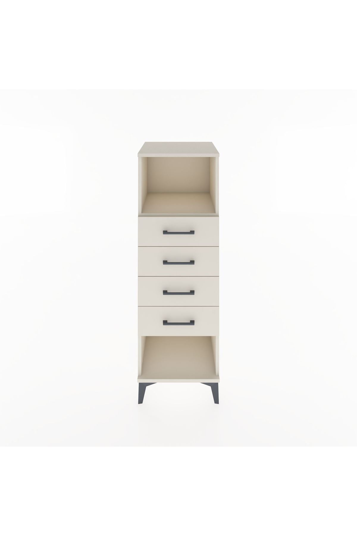 Hyperion Dolap Tek Raflı 4 Çekmeceli 44x44x134 - S49M081V1B