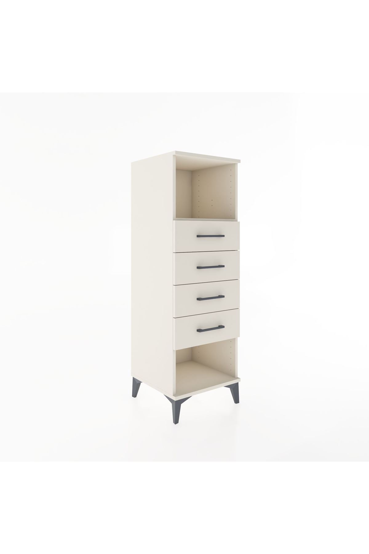 Hyperion Dolap Tek Raflı 4 Çekmeceli 44x44x134 - S49M081V1B