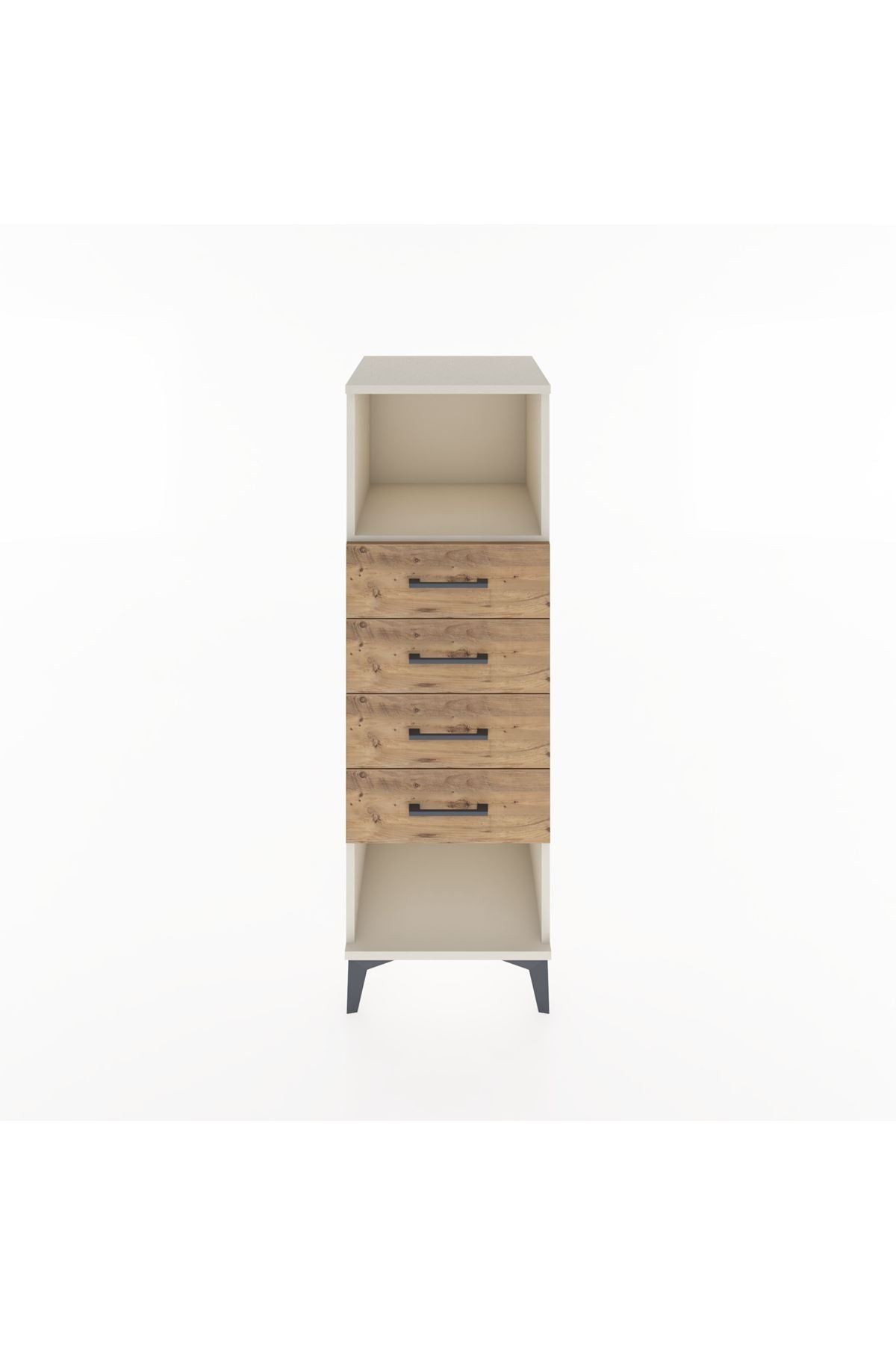 Hyperion Dolap Tek Raflı 4 Çekmeceli 44x44x134 - S49M081V3B