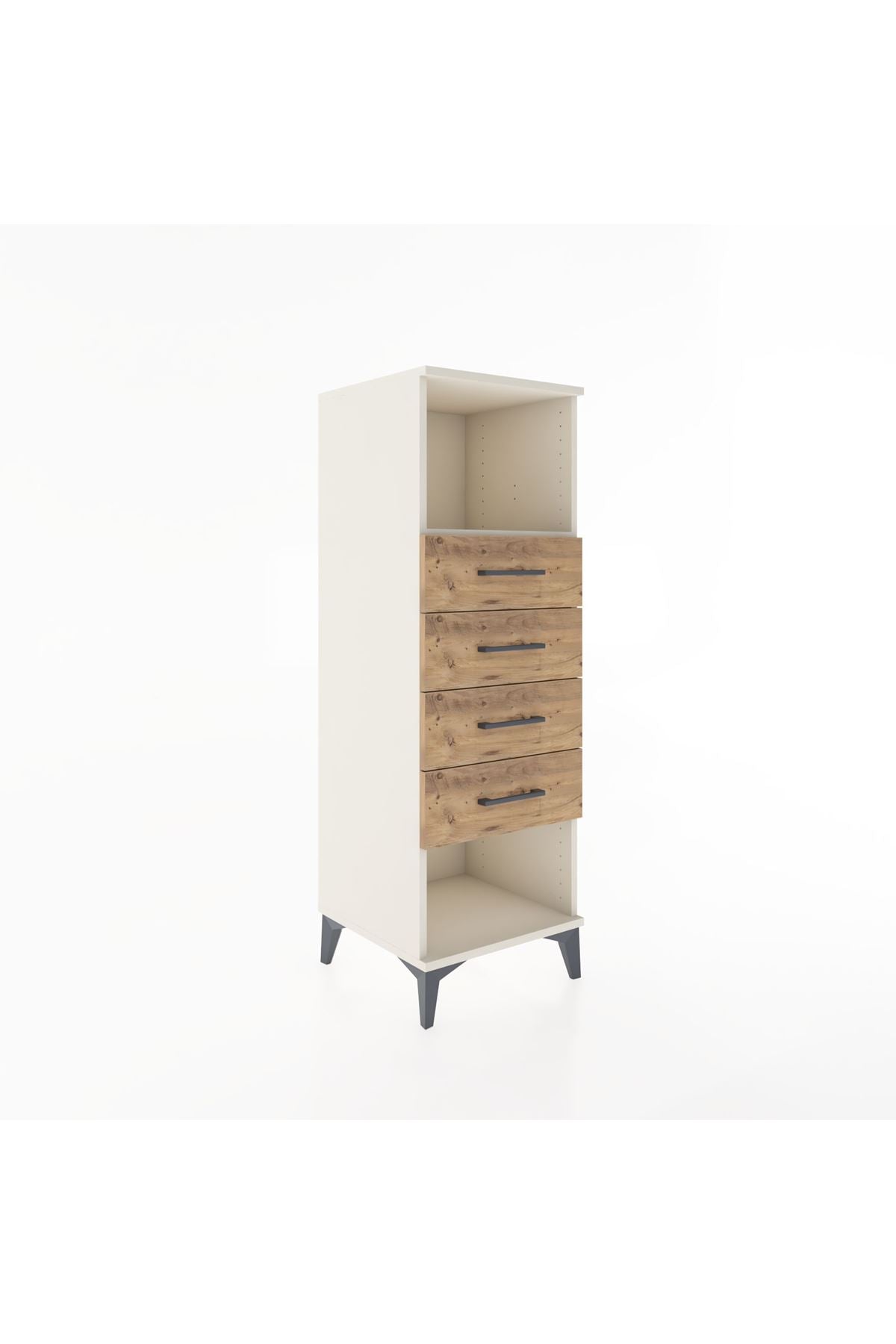 Hyperion Dolap Tek Raflı 4 Çekmeceli 44x44x134 - S49M081V3B