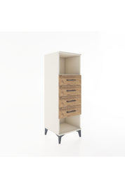 Hyperion Dolap Tek Raflı 4 Çekmeceli 44x44x134 - S49M081V3B