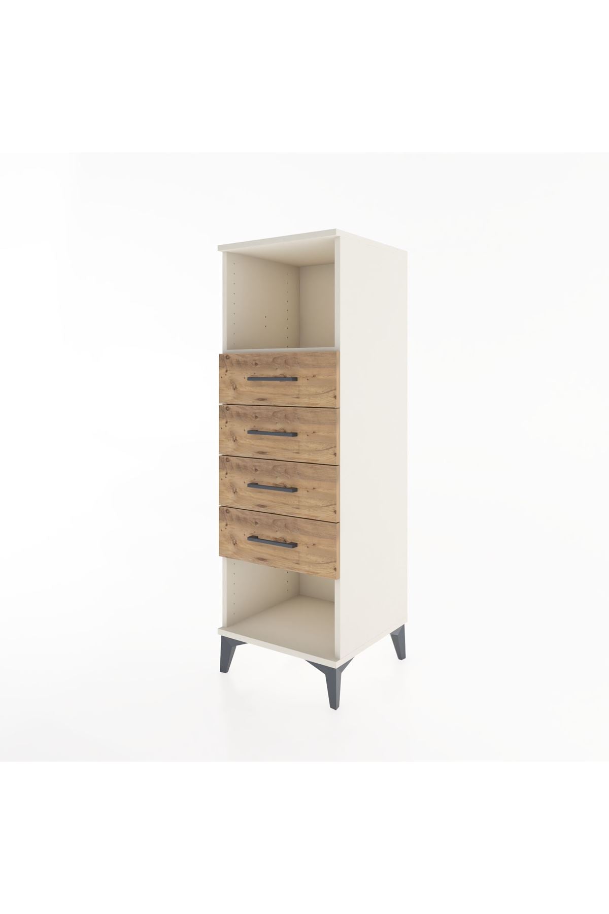 Hyperion Dolap Tek Raflı 4 Çekmeceli 44x44x134 - S49M081V3B
