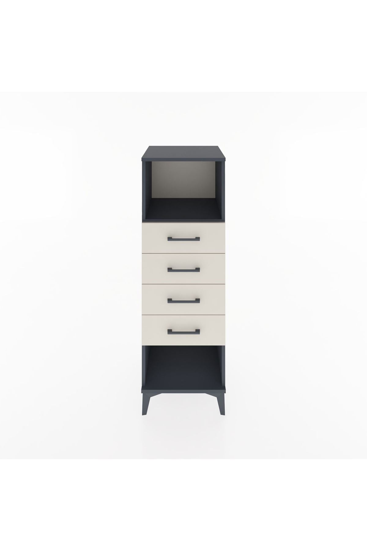 Hyperion Dolap Tek Raflı 4 Çekmeceli 44x44x134 - S49M081V4B