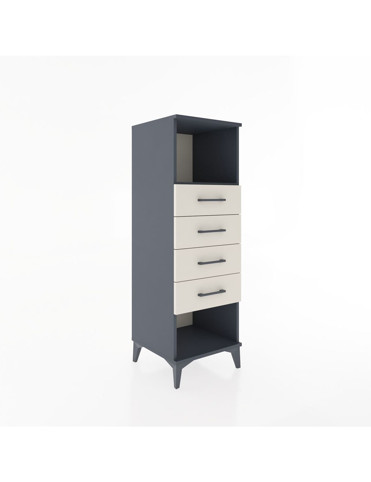 Hyperion Dolap Tek Raflı 4 Çekmeceli 44x44x134 - S49M081V4B