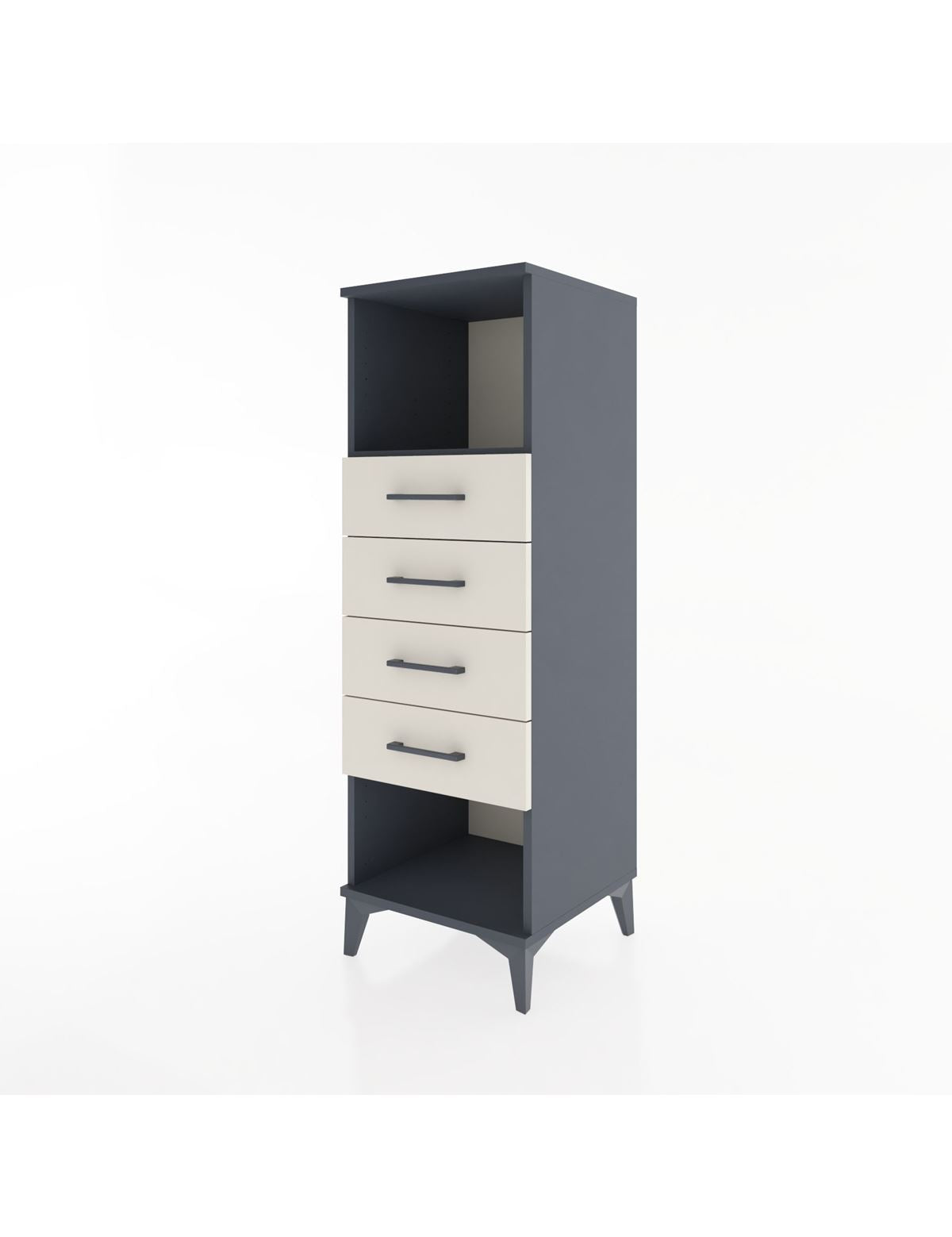Hyperion Dolap Tek Raflı 4 Çekmeceli 44x44x134 - S49M081V4B