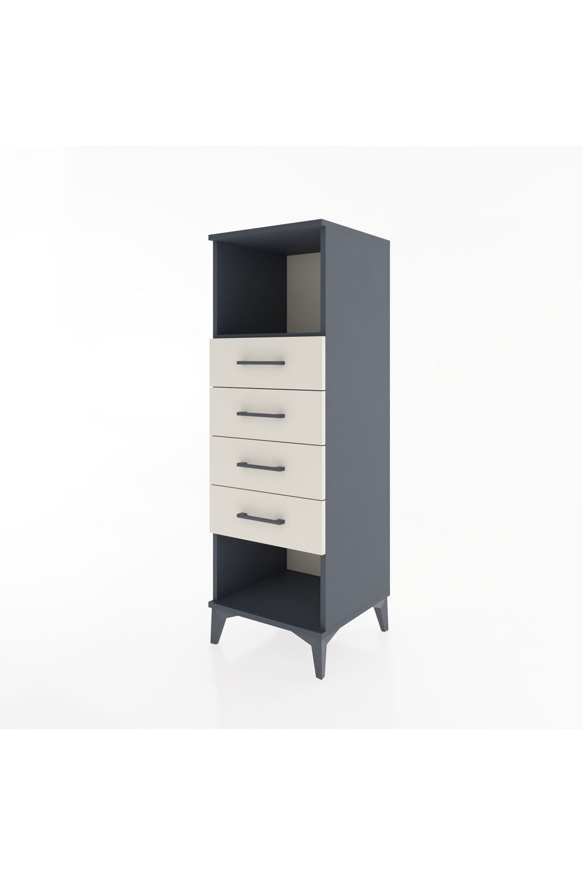 Hyperion Dolap Tek Raflı 4 Çekmeceli 44x44x134 - S49M081V4B