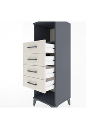Hyperion Dolap Tek Raflı 4 Çekmeceli 44x44x134 - S49M081V4B