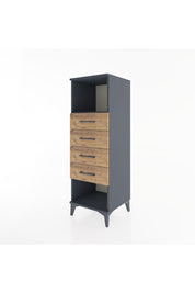Hyperion Dolap Tek Raflı 4 Çekmeceli 44x44x134 - S49M081V6B