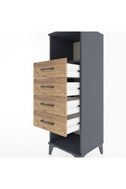 Hyperion Dolap Tek Raflı 4 Çekmeceli 44x44x134 - S49M081V6B