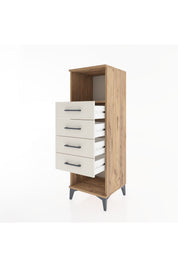 Hyperion Dolap Tek Raflı 4 Çekmeceli 44x44x134 - S49M081V7B