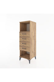 Hyperion Dolap Tek Raflı 4 Çekmeceli 44x44x134 - S49M081V9B