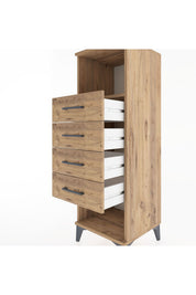 Hyperion Dolap Tek Raflı 4 Çekmeceli 44x44x134 - S49M081V9B