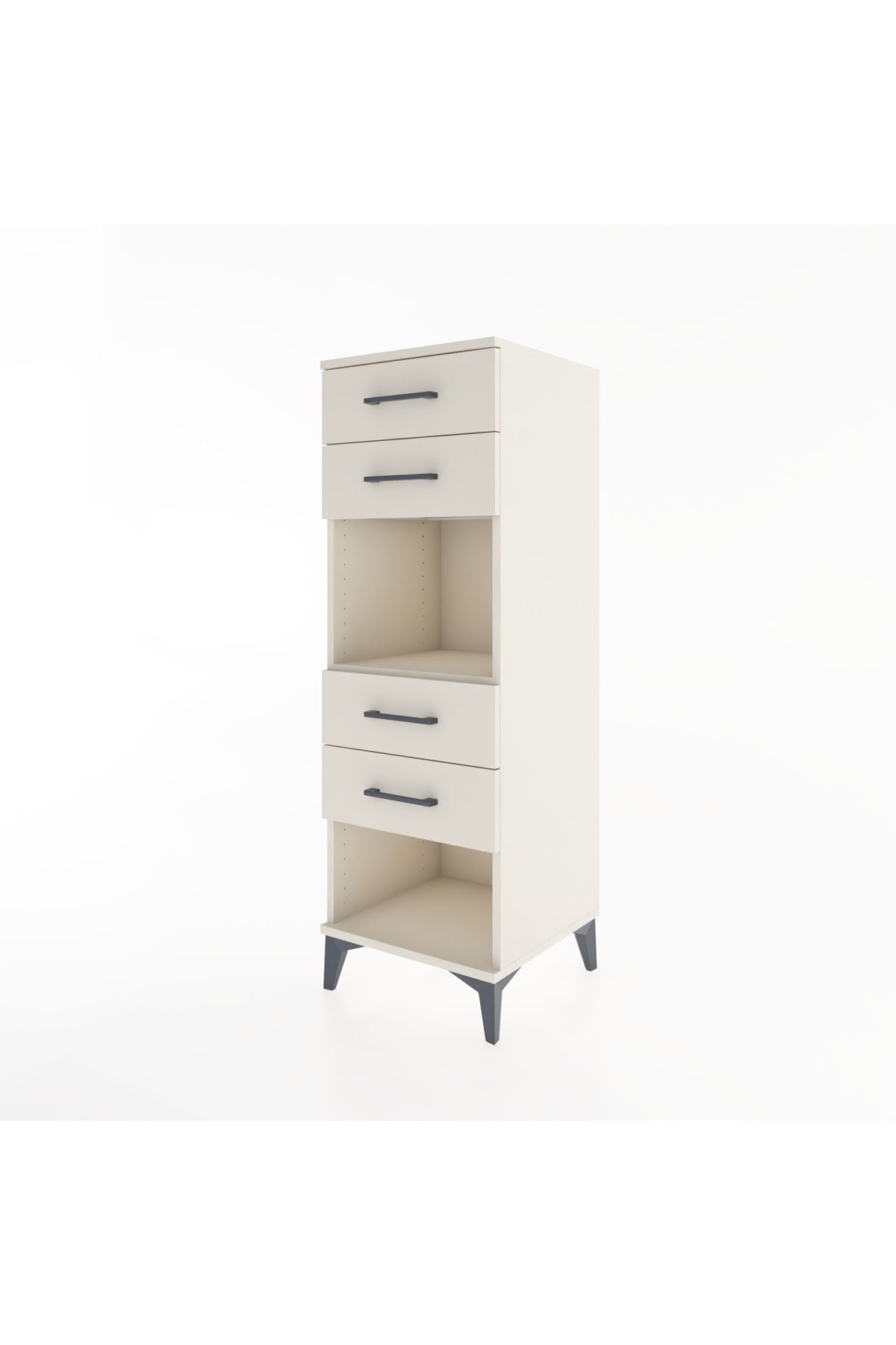 Hyperion Dolap Tek Raflı 4 Çekmeceli 44x44x134 - S49M082V1B