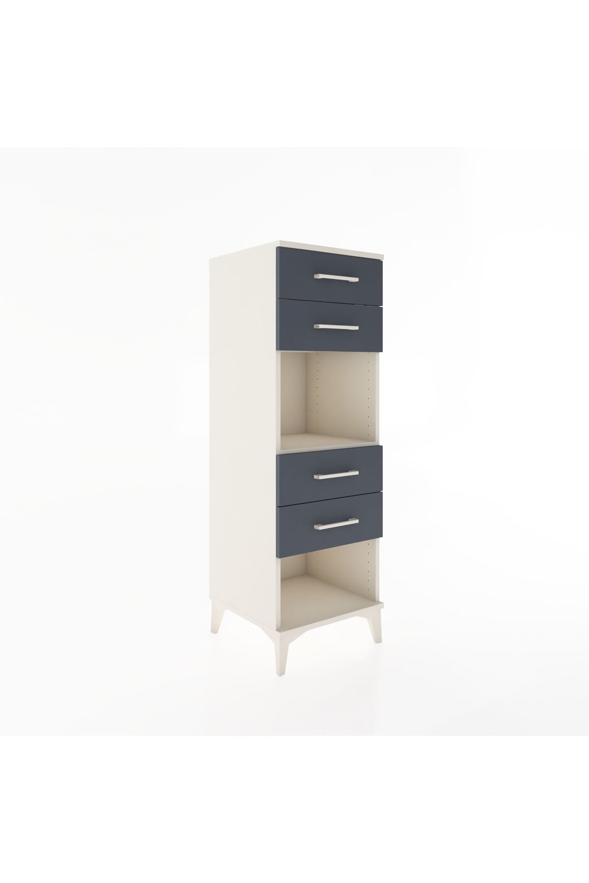 Hyperion Dolap Tek Raflı 4 Çekmeceli 44x44x134 - S49M082V2B
