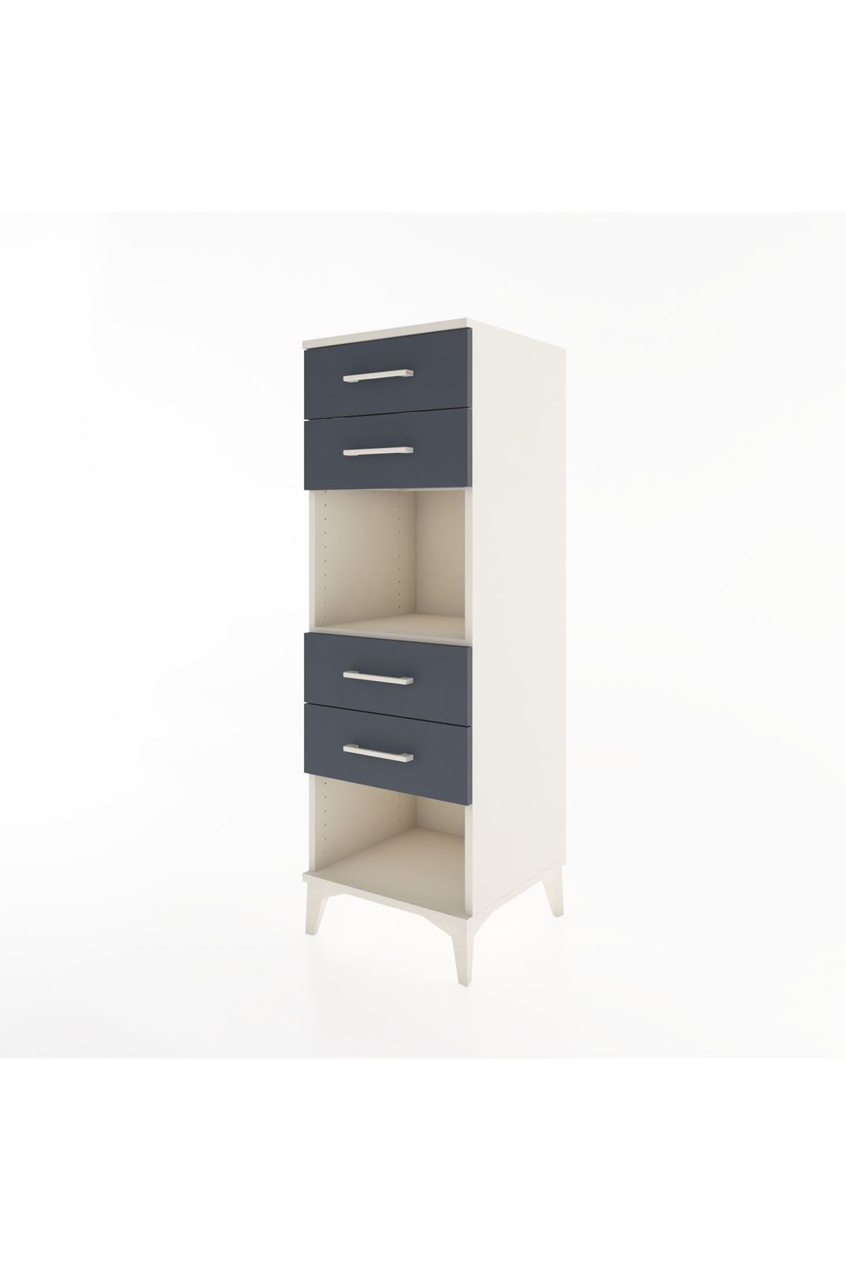 Hyperion Dolap Tek Raflı 4 Çekmeceli 44x44x134 - S49M082V2B