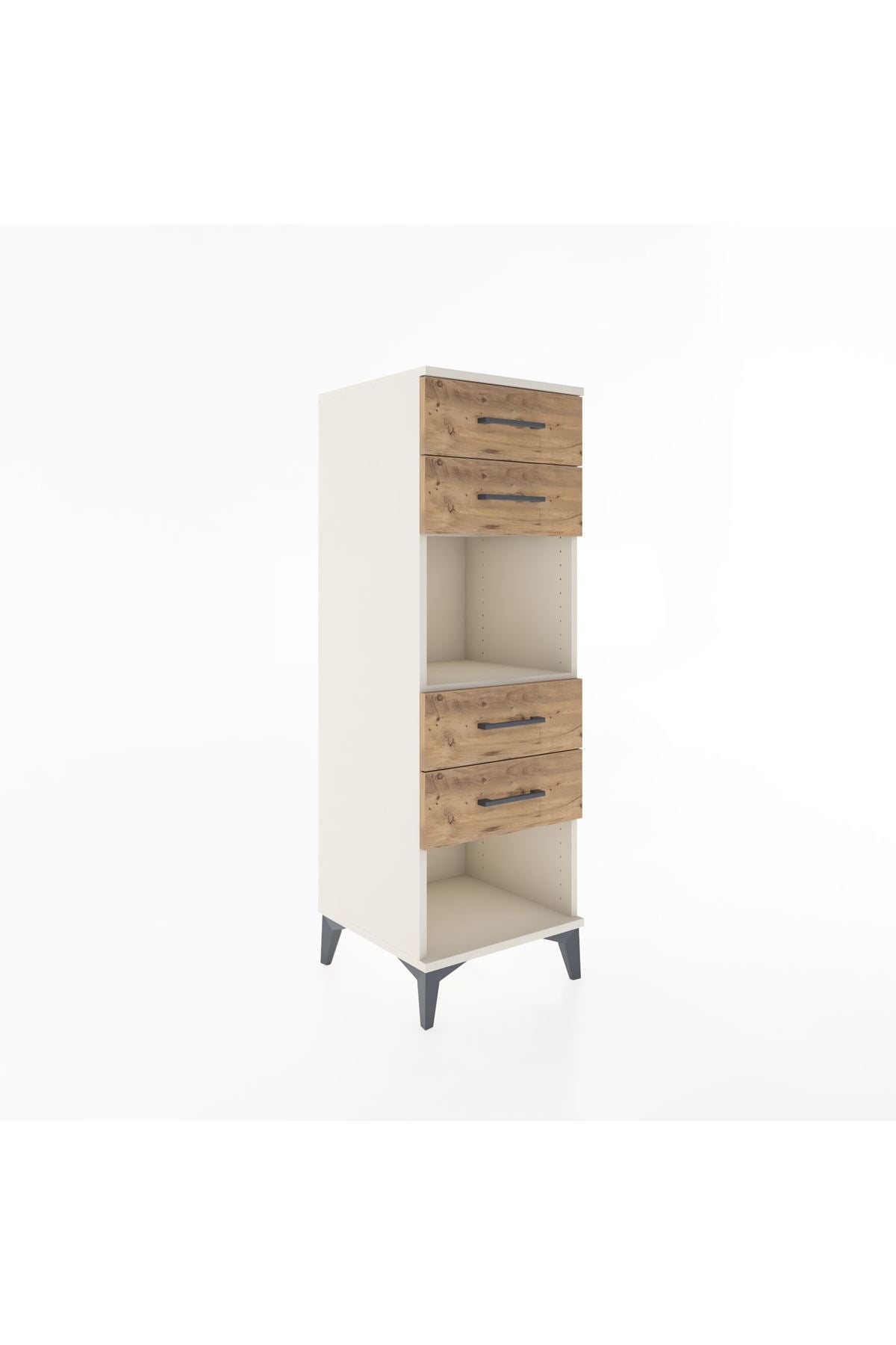 Hyperion Dolap Tek Raflı 4 Çekmeceli 44x44x134 - S49M082V3B