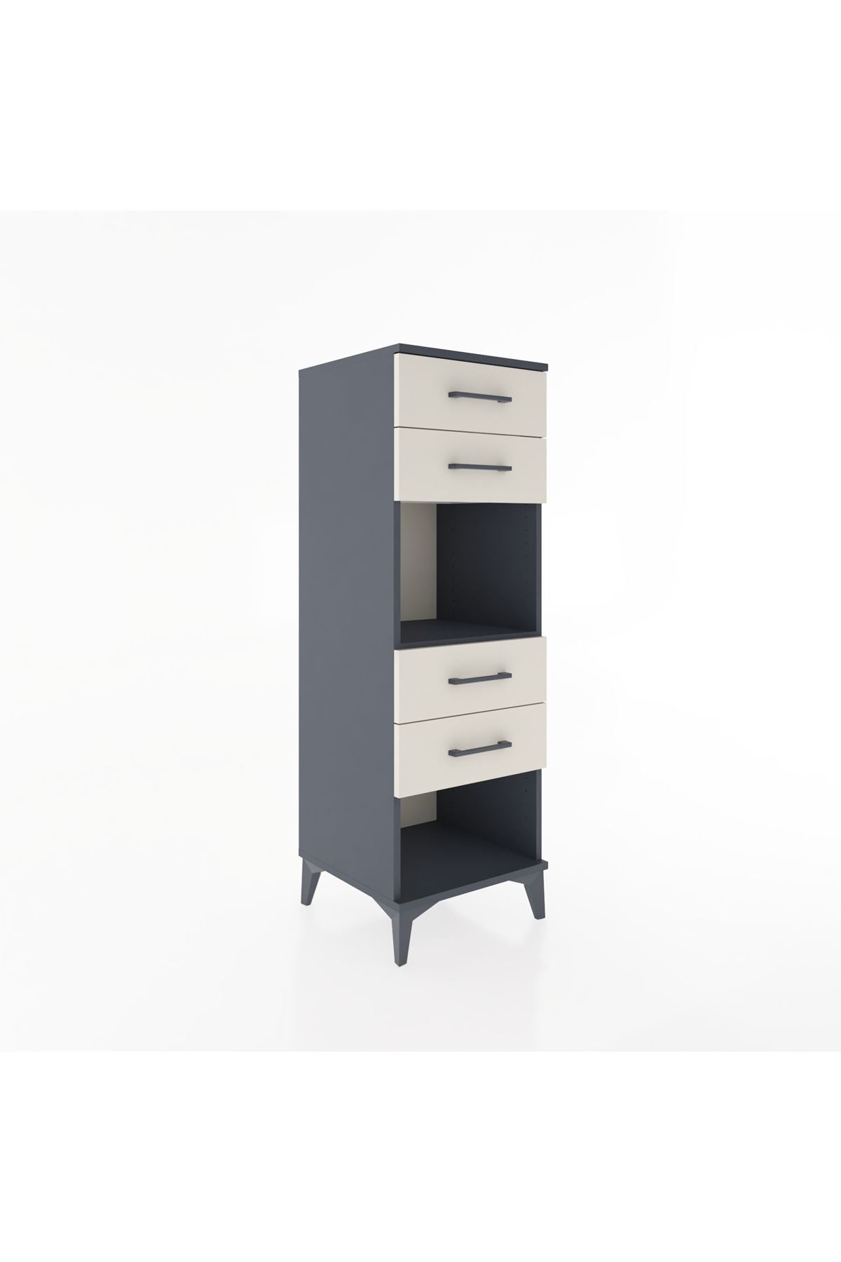 Hyperion Dolap Tek Raflı 4 Çekmeceli 44x44x134 - S49M082V4B