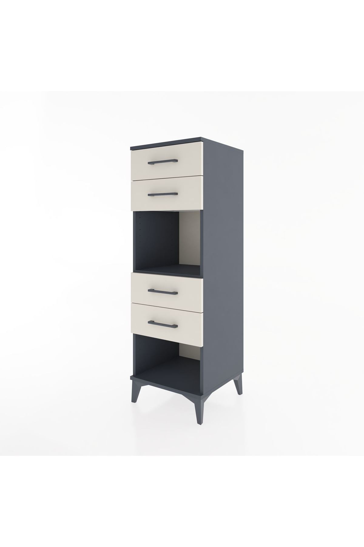 Hyperion Dolap Tek Raflı 4 Çekmeceli 44x44x134 - S49M082V4B