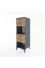 Hyperion Dolap Tek Raflı 4 Çekmeceli 44x44x134 - S49M082V6B
