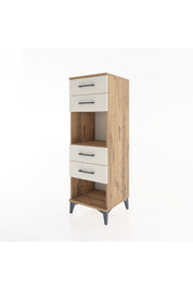 Hyperion Dolap Tek Raflı 4 Çekmeceli 44x44x134 - S49M082V7B